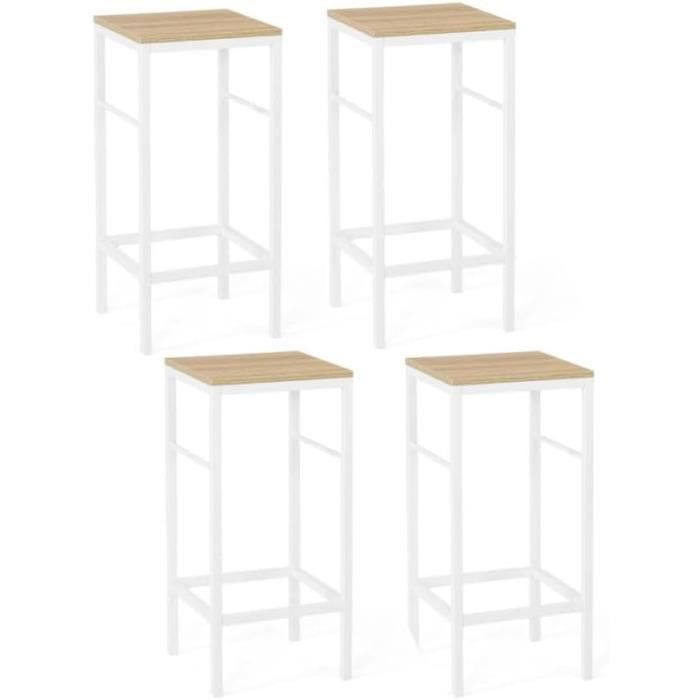 IDMarket Bartisch-Set Detroit 100cm Mit 4 Barstühlen - Industrielles Design