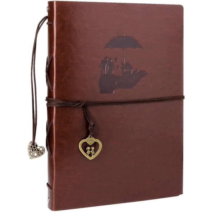 Carnet de notes - Cuir - A5 - Imperméable - 200 pages - Marron - Beaux-Arts et Loisirs créatifs