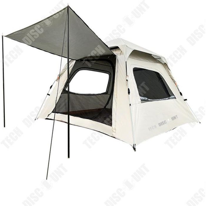 TD® Deux portes et deux fenêtres tente extérieure automatique ventilation solaire camping de loisirs en plein air