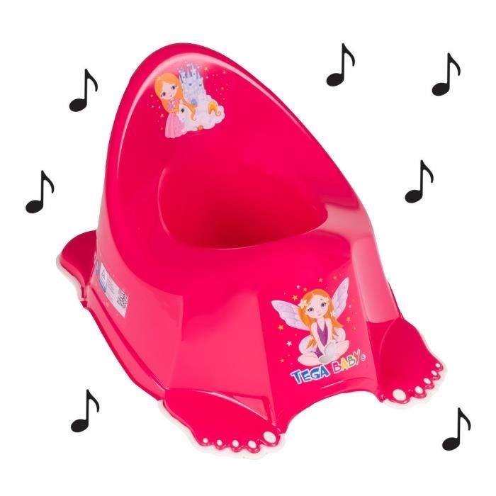 Princesse pot de toilette musical Rose avec pieds antidérapants pour