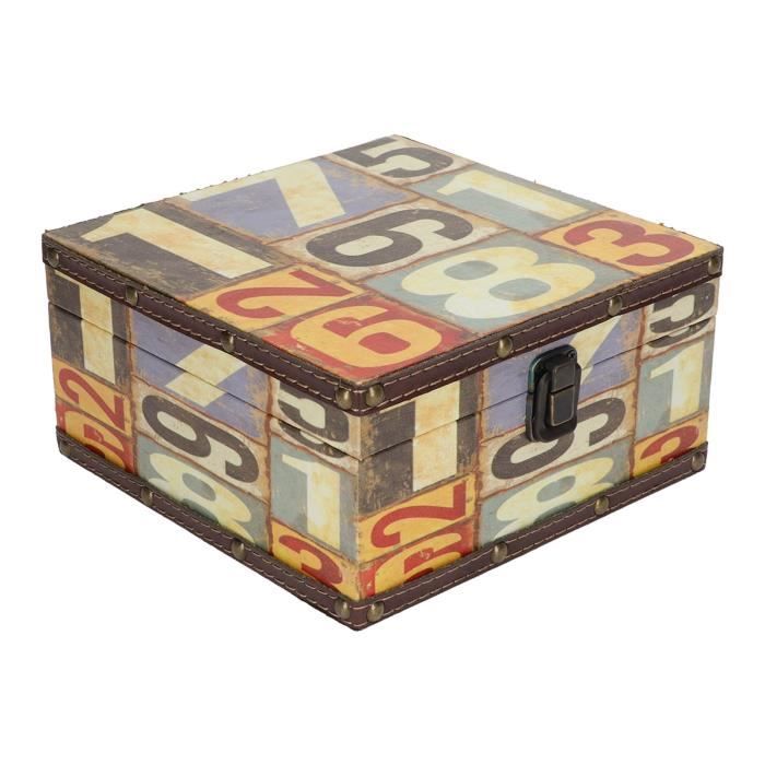 Boîte En Bambou Avec Serrure à Code & Tiroir – Plateau Coulissant, Bocaux En Verre Inclus | Rangement Chic Pour Maison/bureau