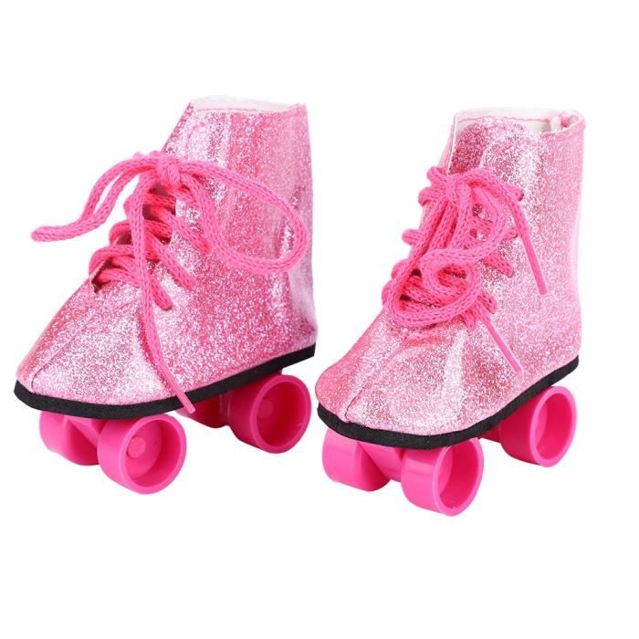 Mini Chaussures Pour Poupée De 17 Cm - En Cuir PU Blanc - Accessoire Déco Et Habillage