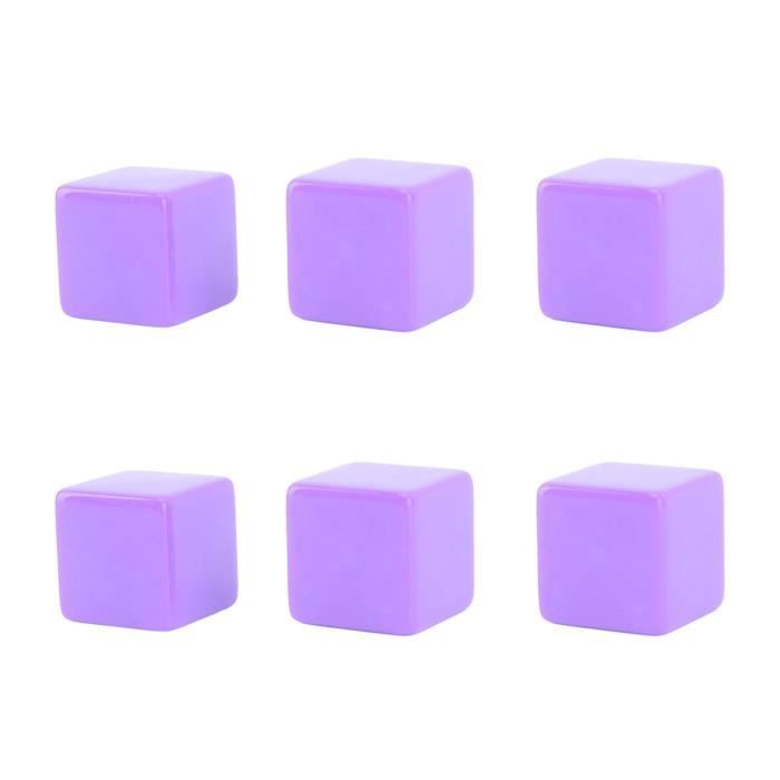 Cubes vierges 6 pièces cubes de dés vierges bricolage blocs de dés inachevés enseignement partie