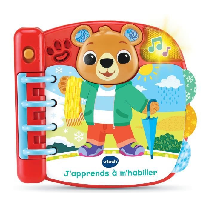 Livre J'apprends à m'habiller - VTECH BABY - Pour Enfant de 12 mois et plus - Livre parlant et musical