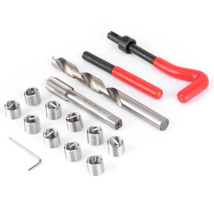 Kit Di Inserti Per Riparazione Filettature In Acciaio Inossidabile M12 X 175 Mm Compatibile Con Set Di Utensili Manuali Per La Riparazione Di Auto~p107767316