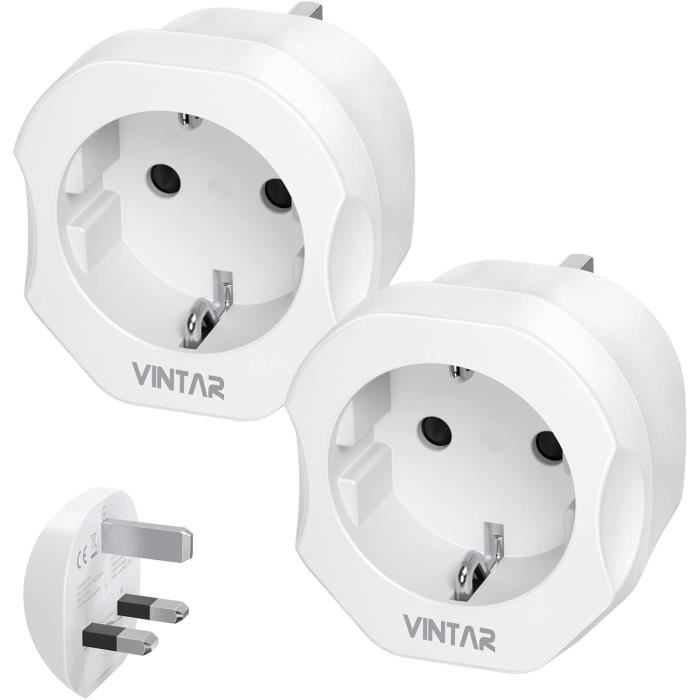 Adaptateur De Voyage Prise UK/USA Vers Europe/France - Universel - Neuf