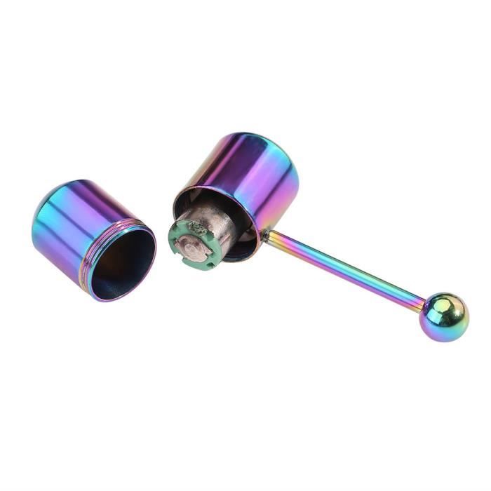 ZJCHAO anneau de piercing de langue Anneau vibrant de langue / nombril Bijoux de piercing de corps de goujon d'acier inoxydable
