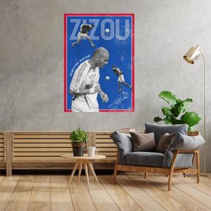 Affiche Zinedine Zidane – Format Petit – Papier Glacé Premium – Neuf