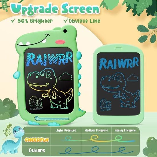 Tableau D'écriture LCD, Jouet De Dinosaure De Tableau Magique LCD De 2 3 4 5 6 Ans Garcons Filles Planche A Dessin D Ecran Tableau De Peinture Tablette D Ecriture Petits Cadeaux De Noel