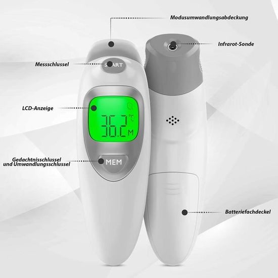 Thermomètres Médicaux Et Accessoires - Sft 65 Thermomètre Corporel  Multifonction Auriculaire Frontal - Cdiscount Puériculture & Eveil bébé