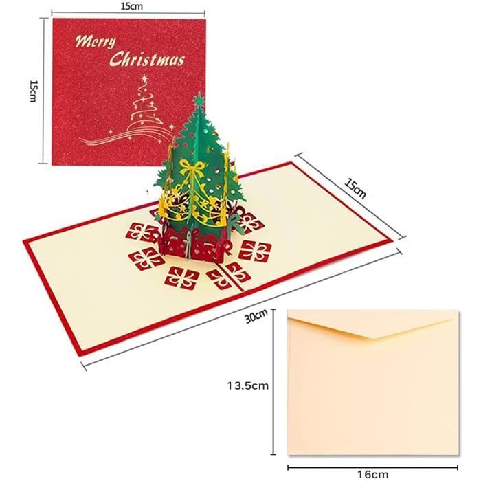 Carte 3D prédéc. - Line 937 - Carte de vœux Noël oursons + enveloppe
