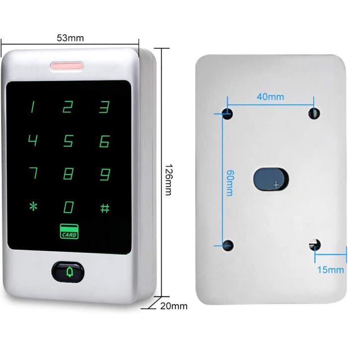 Kit De Système De Contrôle D'accès Étanche Ip68, Clavier Rfid Extérieur