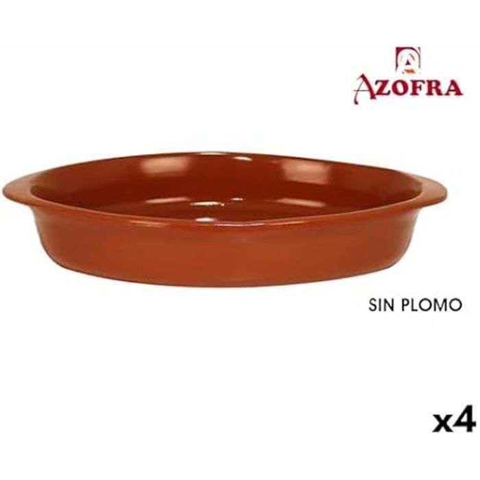 Plats Ovales En Terre Cuite MamboCat - Lot De 2 - 1,5L - Émaillés - Four/Lave-vaisselle - Style Médiéval