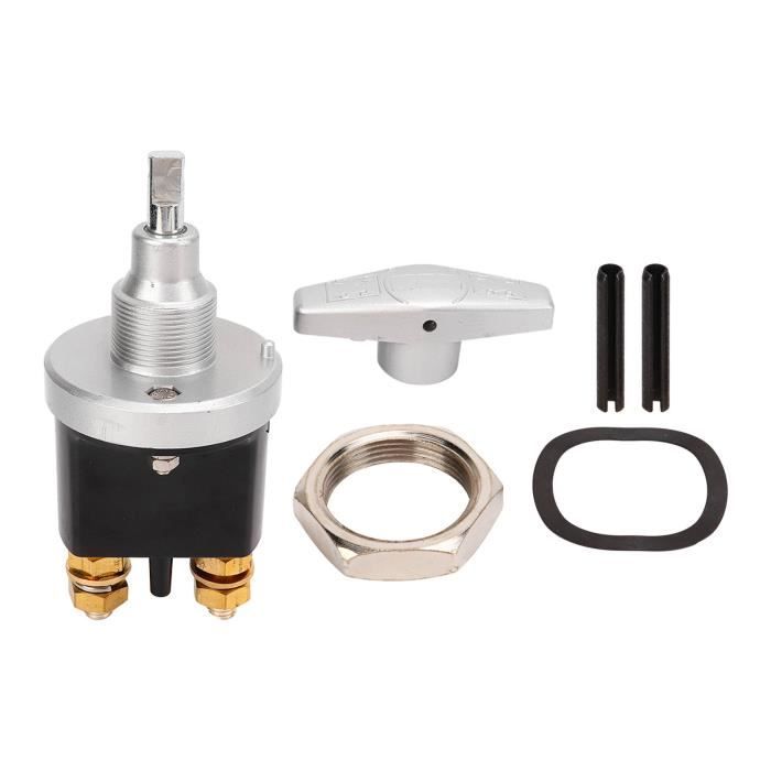 Dilwe Interrupteur Coupe-batterie 12V 500A étanche pour Voiture Bateau Camping-car - Auto
