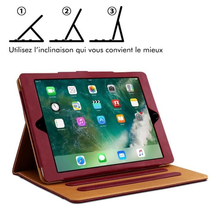 Étui Housse de Protection Support Bordeau pour Tablette Apple iPad 9 10.2  (2021) - Cdiscount Informatique
