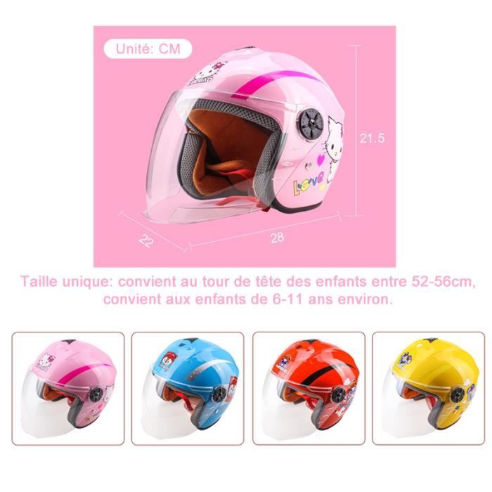 Casque Moto Enfant - Avec Lunette UV Et Gants - Pour Enfants 2 à 7 Ans - Sécurité Et Confort