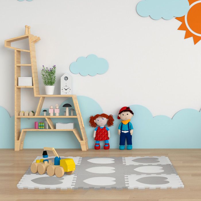 10 Pièces Tapis De Sol Puzzle,Tapis Rampant En Mousse À Motif De