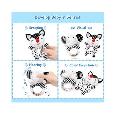 Jeux Bebe 6 Mois Jouet Hochet Bebe Pour 3 Mois, Jeux D'Eveil Balle Sensorielle Bebe 0-6 Mois, Cadeau Naissance Fille Et Garçon - Puériculture & Eveil Bébé Cadeau Bebe