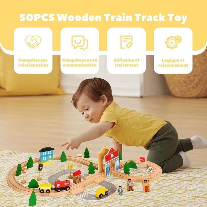 Circuit Jouet Miniature Avec Train Pour Enfants De 3,4,5,6,7