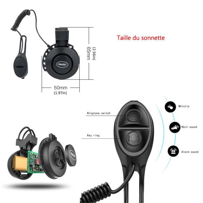 ROCKBROS Sonnette Vélo Électrique 120dB, Klaxon Puissant