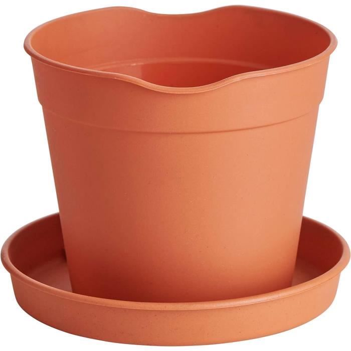 Lot De 8 Soucoupes Pour Pots De Fleurs - Plastique Noir, 16cm & 25cm - Intérieur/Extérieur