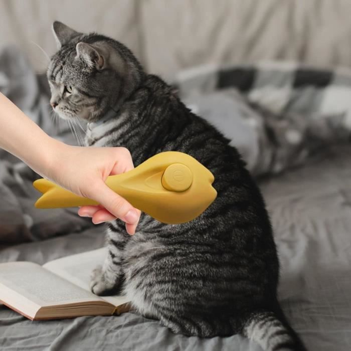 2 Pièces Peigne Autonettoyantes Anti Puces Pour Chat, Brosse