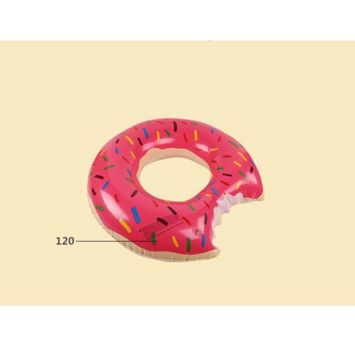 Bouée Donut Adulte 120 Cm – Donut Gonflable Géant En PVC 0,3 Mm, Résistant UV, Charge 90 Kg, Pour Piscine Et Plage