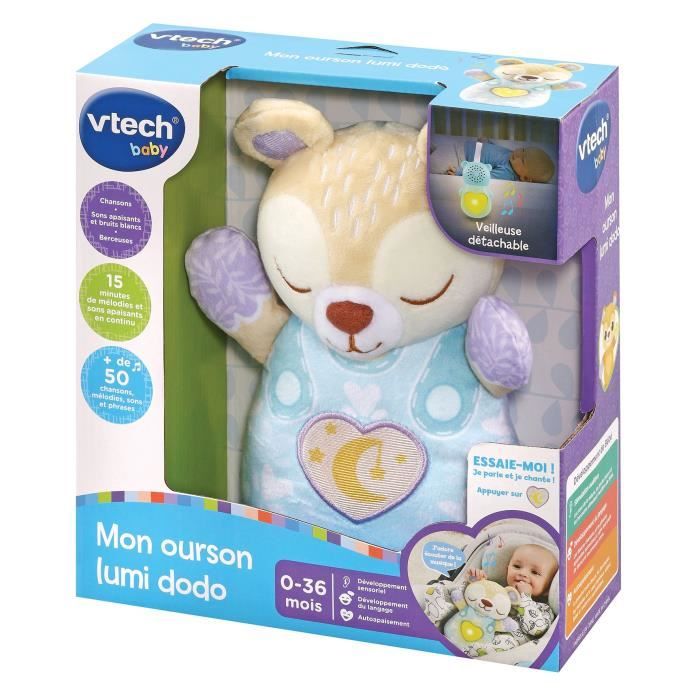 Peluche VTECH BABY Mon Ourson Lumi Dodo - Veilleuse et Musique - Bleu -  Enfant - 3 mois+ - Cdiscount Puériculture & Eveil bébé