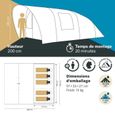 Tente tunnel familiale - Skandika Hafslo 5 Sleeper Protect - tente de camping, sol cousu, cabine noire-3