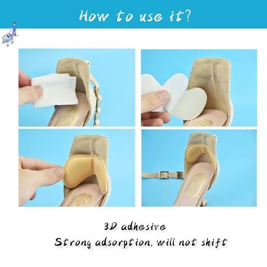 Coussinets De Talon Pour Chaussures Trop Grandes, 4 Liban