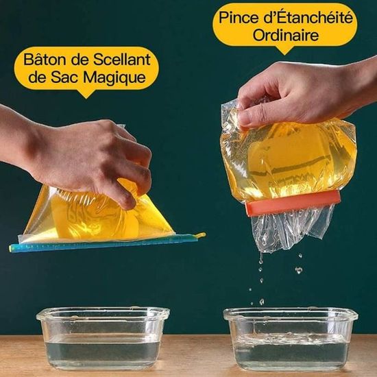 24 Pièces Clip Fermeture Sachet Alimentaire, Baguette Ferme Pince
