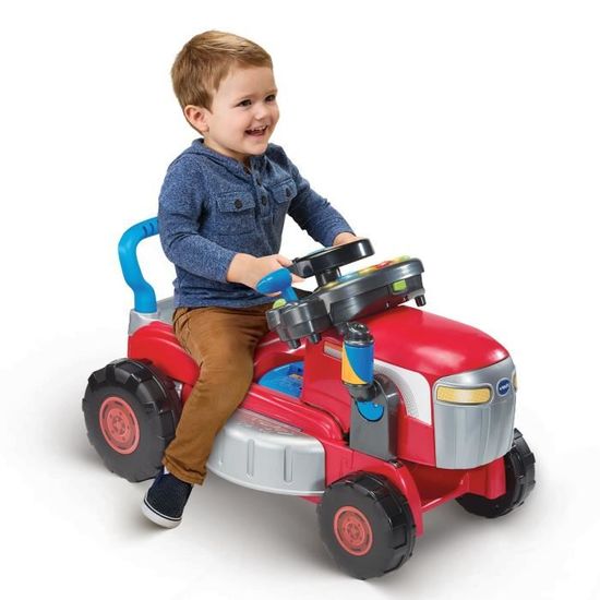 Trotteur Vtech Baby Super tracteur magi tondeuse vert - Kart et véhicules à pédales - Rue du Commerce