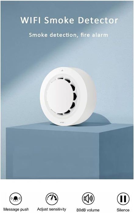 2023 Universel Tuya Smart WiFi Détecteur De Fumée Sans Fil Détecteur De Fumée Pour La Sécurité À