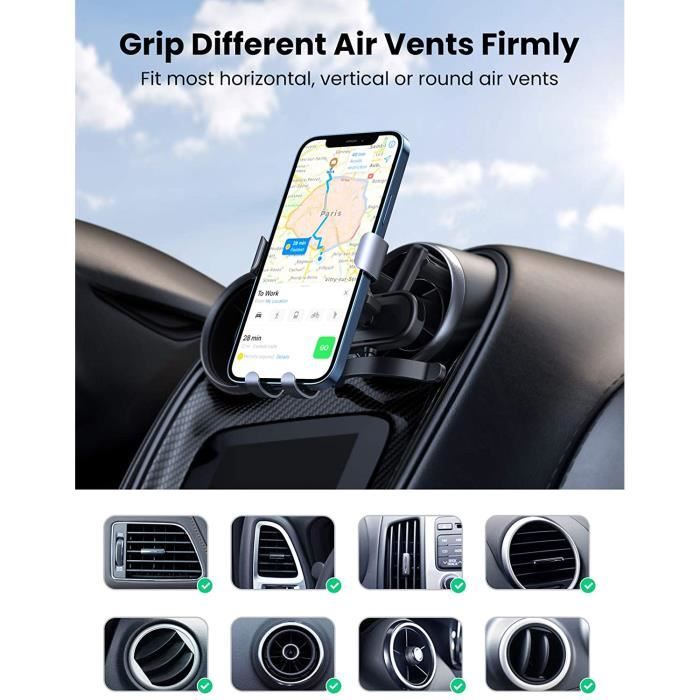 AirClip Gravity: Support telephone voiture grille aeration – villaextraction