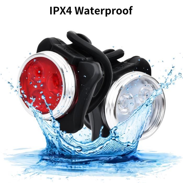 Décoration de vélo,Feu avant de vélo Rechargeable USB 300 Lumen,3 modes