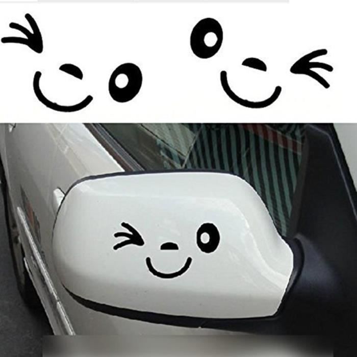 Autocollant de voiture visage souriant