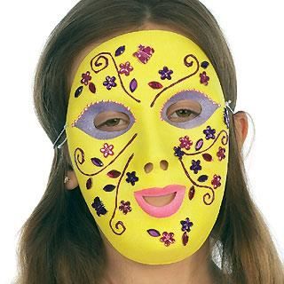 Lot De 20 Masques Blancs à Décorer Pour Enfants - Kit Créatif Avec Strass, Élastiques Et Espace Coloriage Idéal Fêtes & Halloween