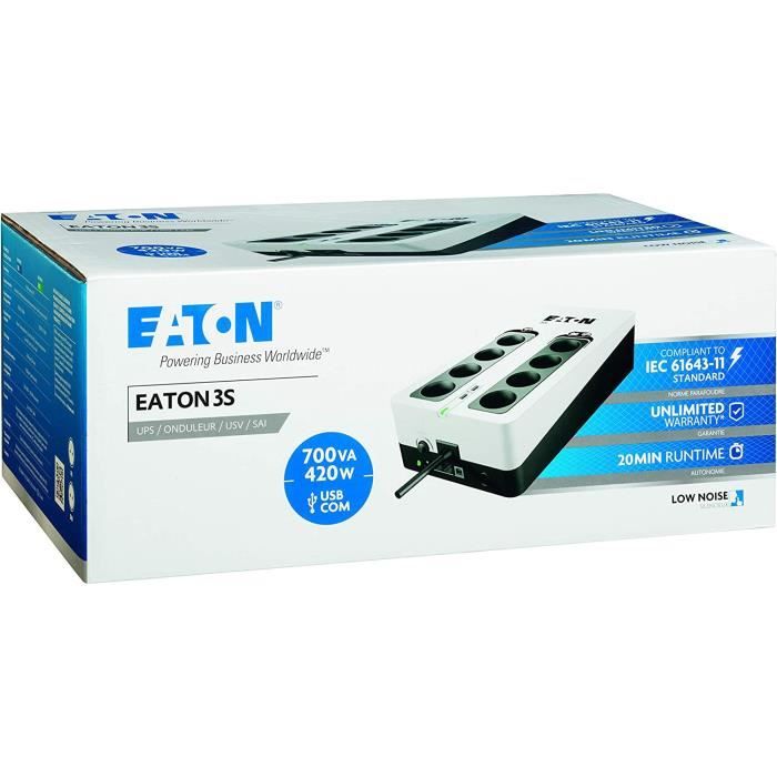 Onduleur Parafoudre Eaton 3S 700 FR - Off-line UPS - Alimentation