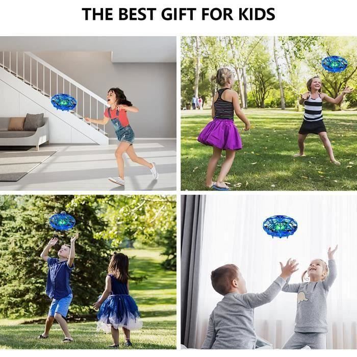 Robot Volant Télécommandé – Drone À Induction Pour Enfants Dès 3 Ans, Rechargeable USB, Jouet Interactif Pour Garçons Et Filles, Idée Cadeau Pour S’amuser En Intérieur Et Extérieur