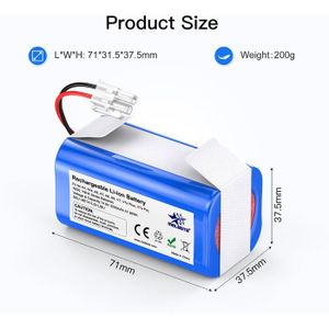 Vhbw Batteria Di Ricambio Per ILife V3s, V5, V5s – 2600mAh, 11,1V, Li-Ion, Compatibile Con Robot Aspirapolvere