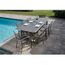 Imagin Salon De Jardin Aluminium Argent Effet Bois 8 Personnes