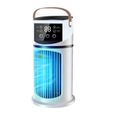 Ventilateur Climatiseur de Bureau Mobile Silencieux 4 en 1,climatiseur portable avec lumière,3 vitesses,mini refroidisseur bureau