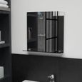 Miroir mural salle de bain avec étagère - MIROIR SALLE DE BAIN - style moderne - 40x40 cm - Verre trempé-0