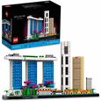 LEGO® 21057 Architecture Singapour, Loisirs Créatifs pour Adultes, Collection Skyline, Décoration pour La Maison-0