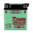 YUASA - Batterie Moto 12V Avec Entretien Sans Pack Acide 12N5.5A-3B-0