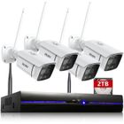 XIAOMI Caméras Statiques - Reigy 5mp Système Surveillance Wifi Exterieure 2tb Hdd Kit Camera Videosurveillance 8ch Nvr + 4x 1920p