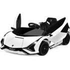 Voiture électrique Lamborghini SIAN pour enfants 3-8 ans - COSTWAY - Blanc - MP3, USB, Radio, Télécommande 2.4G