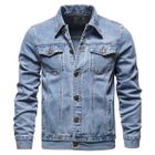 SEVENTUM Eleven Blouson En Denim Pour Homme Coton, à Simple Boutonnage, Couleur Unie, Avec Revers, Coupe Slim, Automne Veste Hommes Décontr