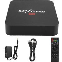 MTEVOTX TV Box, Android TV Box , Smart TV Box, Quad Core 1 + 8 G Media Player,  HD BT 1080P  Smart TV Box  MXQ PRO 4K (Noir)