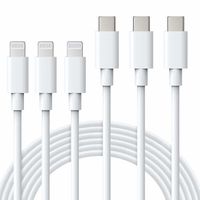 Lot de 3 Câble USB C vers Lightning 1M Charge Rapide pour iPhone 14 13 12 Pro Max Mini iPhone 11 Pro X XR XS SE 2020 8 Plus